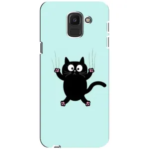 Чохол з принтом для Samsung Galaxy J6 2018, J600F (AlphaPrint) Модні коти (Падаючий кіт)