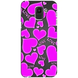Чехлы для любимой на Самсунґ Дж6 2018 (VPrint) (Pink hearts)