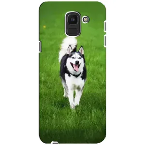 Чохол з Хаскі Samsung Galaxy J6 2018, J600F - (AlphaPrint) (Радісний Хаскі)