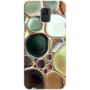 Мраморный чехол на Samsung Galaxy J6 2018, J600F (VPrint) (Радужный Мрамор)