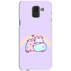 Чохол на Самсунґ Дж6 2018 з Котиками (VPrint) (Радужний котик)