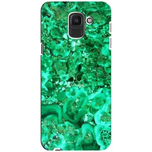 Мраморный чехол на Samsung Galaxy J6 2018, J600F (VPrint) (Салатный Мрамор)