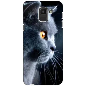 Чохли з Котиками для Samsung Galaxy J6 2018, J600F (VPrint) (Сірий Кіт)