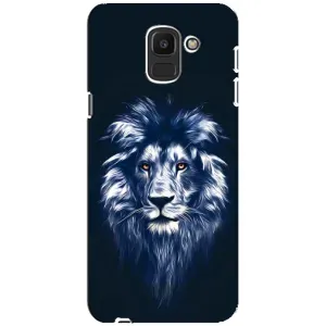 Чохол з картинкою ЛЕВ для Samsung Galaxy J6 2018, J600F (VPrint) (Синій Лев)