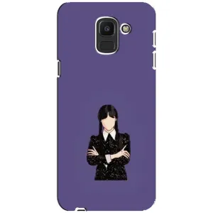 Чохли Венсдей на Samsung Galaxy J6 2018, J600F Уенсдей (AlphaPrint) (Венздей у чорному)