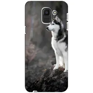 Чохол з Хаскі Samsung Galaxy J6 2018, J600F - (AlphaPrint) (Вірний собака)