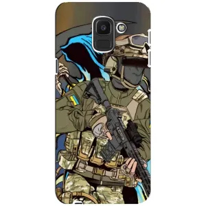 Чехлы с картинкой ЗСУ для Samsung Galaxy J6 2018, J600F (AlphaPrint) (Воїн ЗСУ)