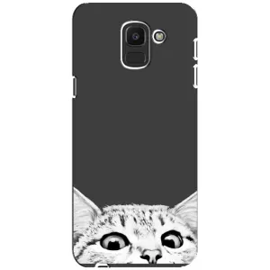 Чохол на Самсунґ Дж6 2018 з Котиками (VPrint) (Виглядає котик)