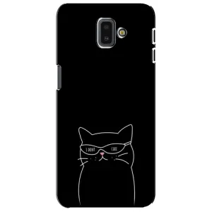 Чехол с рисунком кот на Samsung Galaxy J6 Plus, J6 Plus, J610 (Равнодушный кот)