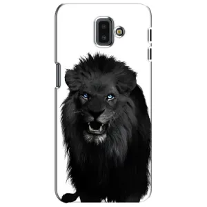 Чехлы с картинками животных Samsung Galaxy J6 Plus, J6 Plus, J610 (Черный ЛЕВ)