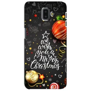 Рождественские Чехлы для Samsung Galaxy J6 Plus, J6 Plus, J610 (VPrint) (Елочка)
