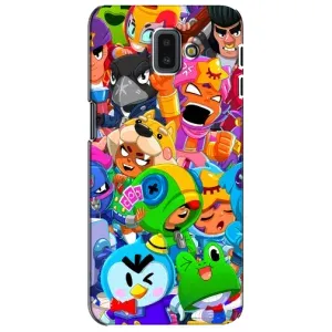 Чехол для Samsung Galaxy J6 Plus, J6 Plus, J610 Бравл Старс (VPrint) (герои Бравл Старс)