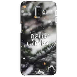Новогодние, Праздничные Чехлы для Samsung Galaxy J6 Plus, J6 Plus, J610 - 2024 год (Hello winter)