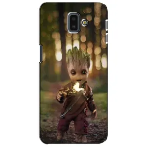 Чехол МАРВЕЛ для Самсунг J6 Плюс, J6+ 2018 (J610) (AlphaPrint) (I am Groot)