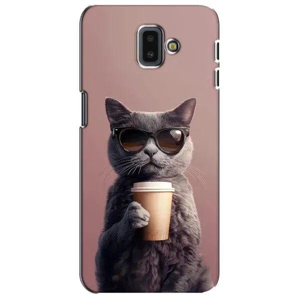 Чохол з принтом «Кіт з кавою» для Samsung Galaxy J6 Plus 2018 (J610) Чохол з принтом «Кіт з кавою» для Samsung Galaxy J6 Plus 2018 (J610)