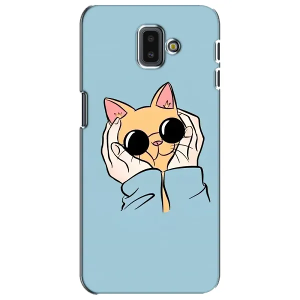 Чохол з принтом «Котик в окулярах» для Samsung Galaxy J6 Plus 2018 (J610)