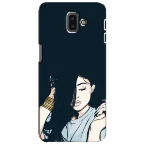 Чехол с печатью для Samsung Galaxy J6 Plus, J6 Plus, J610 - (Мода) (AlphaPrint) (Красивая девочка)