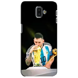 Чехлы для Samsung Galaxy J6 Plus, J6 Plus, J610 (Leo чемпион) (AlphaPrint) (Кубок Месси)