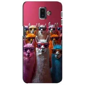 Чохол з принтом «Лами в окулярах» для Samsung Galaxy J6 Plus 2018 (J610)