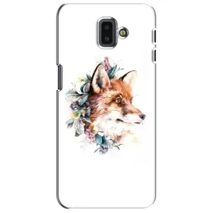 Чехлы с картинкой Лисички для Samsung Galaxy J6 Plus, J6 Plus, J610 (VPrint) (Лисичка в цветочках)