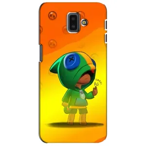 Чехол для Samsung Galaxy J6 Plus, J6 Plus, J610 Бравл Старс (VPrint) (Мальчик Леон)
