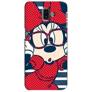 Эксклюзивный чехол для Samsung Galaxy J6 Plus, J6 Plus, J610 (AlphaPrint - Мультяшные) (Маус в очках)