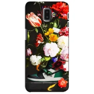 Брендновые Чехлы для Samsung Galaxy J6 Plus, J6 Plus, J610 - (PREMIUMPrint) (Nike цветы)
