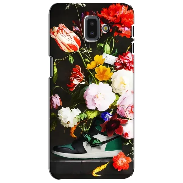Чохол з принтом «Nike цветы» для Samsung Galaxy J6 Plus 2018 (J610)