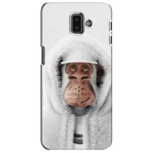 Чехлы с Обезьянами NFT для Samsung Galaxy J6 Plus, J6 Plus, J610 (AlphaPrint) (обезьяна NFT в тату)