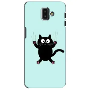 Чехол с принтом для Samsung Galaxy J6 Plus, J6 Plus, J610 (AlphaPrint) Модные коты (Падающий кот)