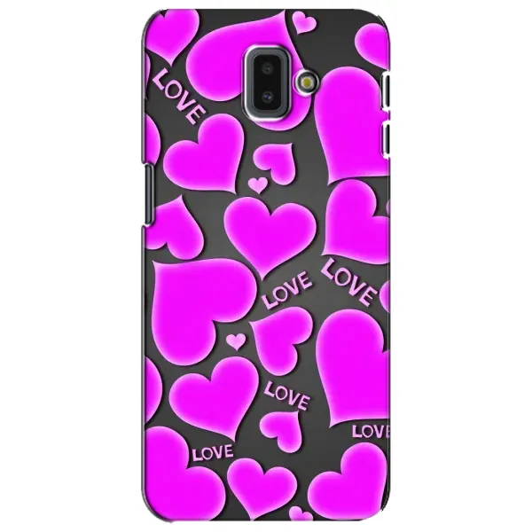 Чехол с принтом «Pink hearts» для Samsung Galaxy J6 Plus 2018 (J610)
