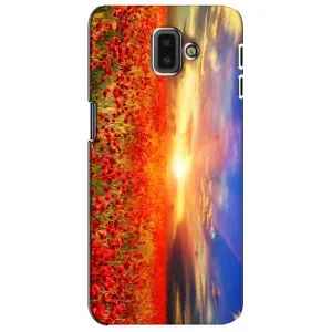 Чехол с картинкой (Стильные) для Самсунг J6 Плюс, J6+ 2018 (J610) - (AlphaPrint) (Поле тюльпанов)
