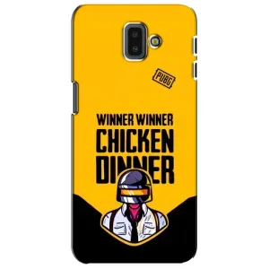 Чехол PUBG для Самсунг J6 Плюс, J6+ 2018 (J610) (AlphaPrint) (Pubg шлем)