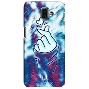 Чехол с принтом для Samsung Galaxy J6 Plus, J6 Plus, J610 (AlphaPrint - Знак сердечка) (Радужное сердце)