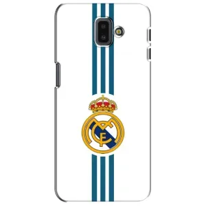 ФК Реал Мадрид чехлы для Samsung Galaxy J6 Plus, J6 Plus, J610 (AlphaPrint) (Реал Мадрид на белом)