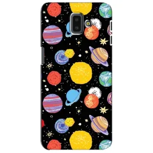 Космические Чехлы для Самсунг J6 Плюс, J6+ 2018 (J610) (VPrint) (Рисованные планеты)