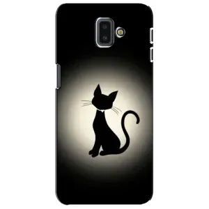 Чехол с принтом для Samsung Galaxy J6 Plus, J6 Plus, J610 (AlphaPrint) Модные коты (Силуэт котика)