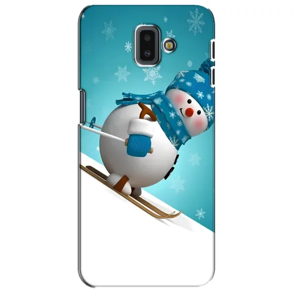 Чехол с принтом «Снеговик на лыжах» для Samsung Galaxy J6 Plus 2018 (J610)