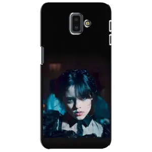 Чехлы Венсдей на Samsung Galaxy J6 Plus, J6 Plus, J610 Уэнсдей (AlphaPrint) (взгляд Уэнздей)