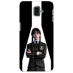 Чехлы Венсдей на Samsung Galaxy J6 Plus, J6 Plus, J610 Уэнсдей (AlphaPrint) (W-Wednesday)