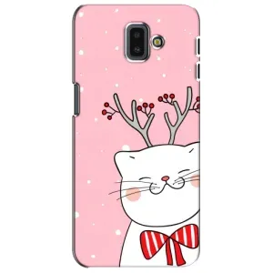 Новогодние Чехлы для Самсунг J6 Плюс, J6+ 2018 (J610) (VPrint) (Зимний кот)