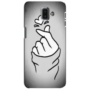 Чехол с принтом для Samsung Galaxy J6 Plus, J6 Plus, J610 (AlphaPrint - Знак сердечка) (Значок Love)