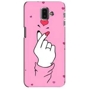 Чехол с принтом для Samsung Galaxy J6 Plus, J6 Plus, J610 (AlphaPrint - Знак сердечка)