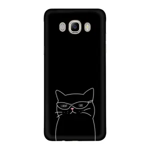 Чехол с рисунком кот на Samsung Galaxy J7 2016 / J710 / J7108 (Равнодушный кот)