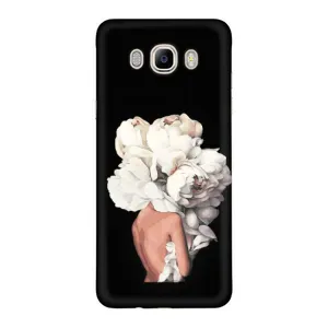 Чехлы (ART) Цветы на Samsung Galaxy J7 2016 / J710 / J7108 (VPrint) (Белые цветы)