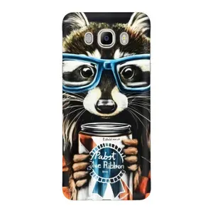 Чохол з принтом для Samsung J7 2016, J710, J7108 - (Прикольні) (AlphaPrint) (Єнот з банкою)