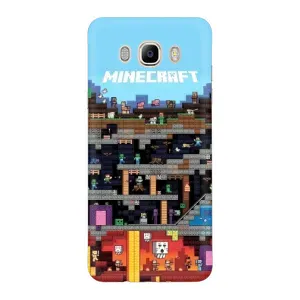 Чохол Майнкрафт на Samsung Galaxy J7 2016 / J710 / J7108 (AlphaPrint) Minecraft (фон Minecraft)