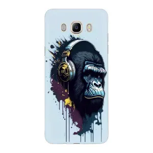 Чохол з Мавпами Samsung Galaxy J7 2016 / J710 / J7108 - (AlphaPrint) (Горила в навушниках)