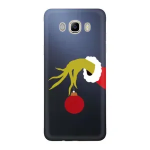 Зимні Чохли для Samsung J7 2016, J710, J7108 - прозорий фон (Грінч з іграшкою)