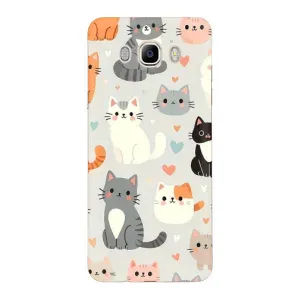Чехол с рисунком кот на Samsung Galaxy J7 2016 / J710 / J7108 (Коллаж котов)